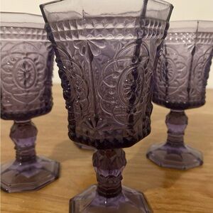 Elegant Purple Glass Goblets